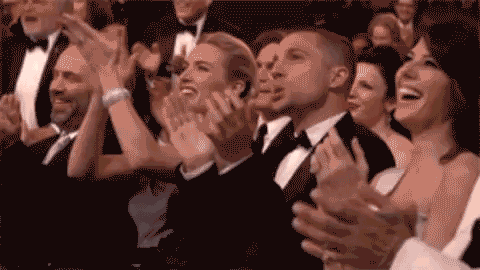 gif of celebrities clapping hands