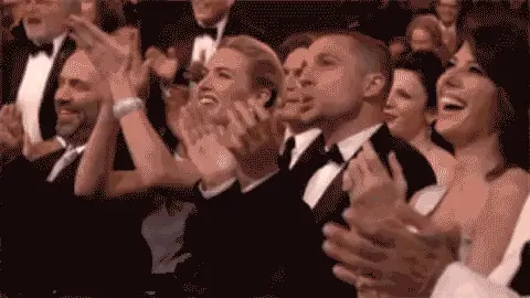 gif of celebrities clapping hands