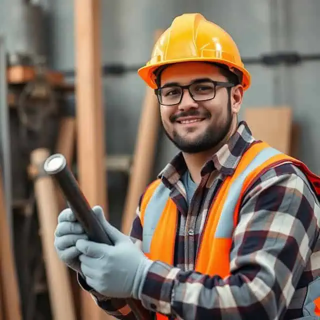 construction engineer wearing helmet