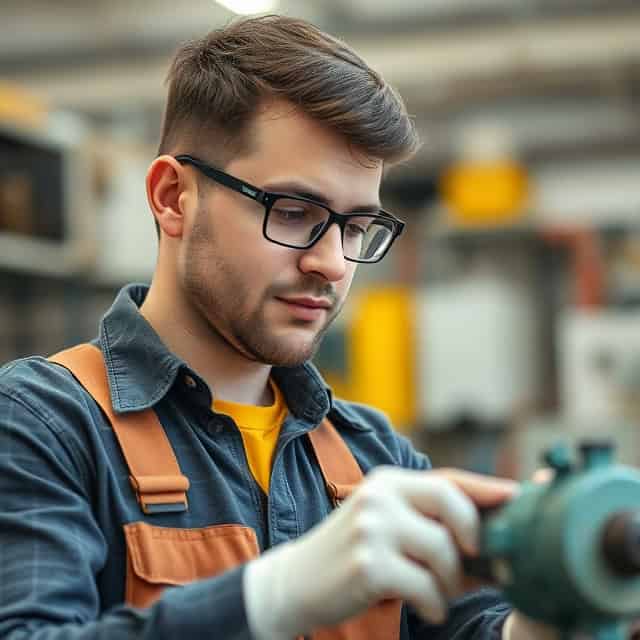 industrial engineer consultant working on site