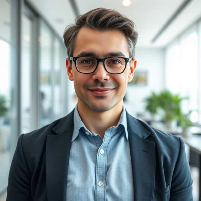 interim recruiting solutions manager standing in well lit office