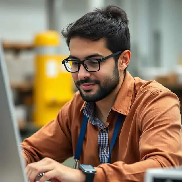 program management support services expert working on computer