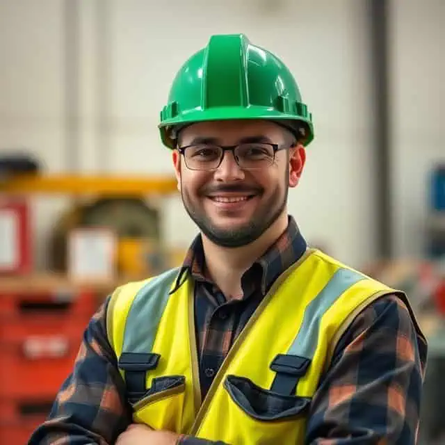 project engineering consultant wearing safety helmet and vest
