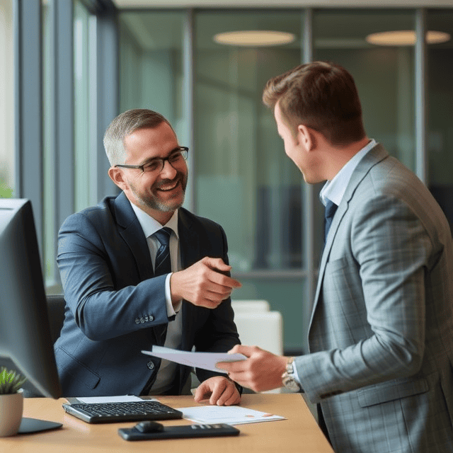 interim managers having friendly conversation