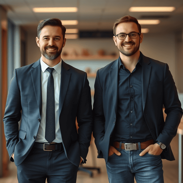 interim and acting managers standing next to each other