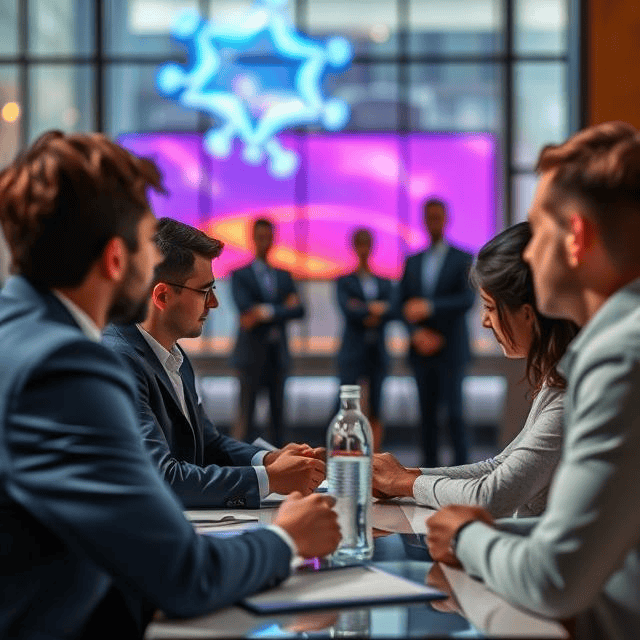 Quality leaders listening to presentation at conference
