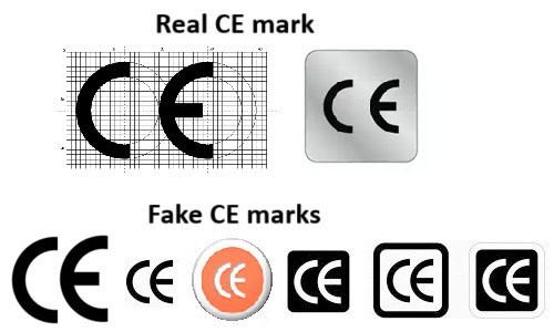 Real vs fake CE mark